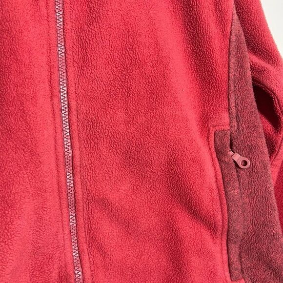 SALEWA Fleece Red Pink Full Zip Hiking Jacket Size L Made in Switzerland - Picture 5 of 16